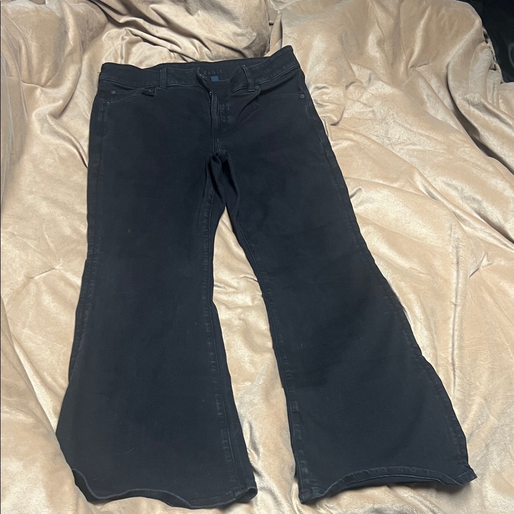 American Eagle Outfitters Black Flare Jeans